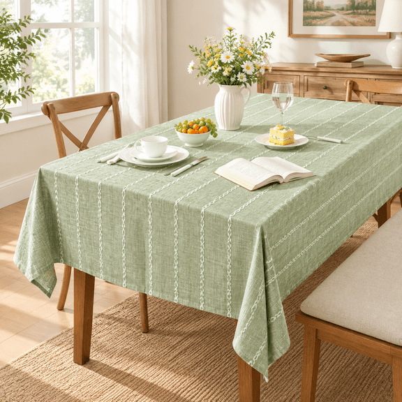 Sgreen Table Cloth Rectangle 60x120 Inch Linen Tablecloth