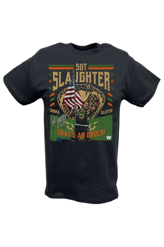 Sgt Slaughter Cobra Black T-shirt