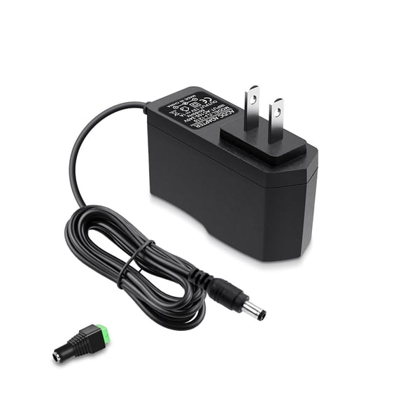 Sguanglin 12V 1A Power Supply Adapter, AC 100-240V to DC 12V 1A 12W Power Cord with 5.5mm x 2.5mm Tip Compatible with 5.5x2.1mm, for LED Strip, CCTV Camera, Router, Speaker