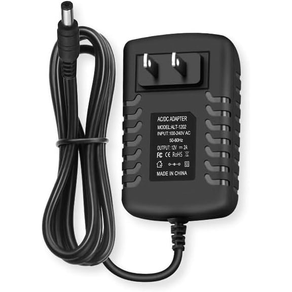 Sguanglin 12V DC Power Supply 2A Universal AC Adapter, 100-240V 50/60Hz to 12V 2A 24W Transformer, 5.5mm x 2.5mm Barrel Plug, Center Positive, for LED Strip Light, CCTV Camera