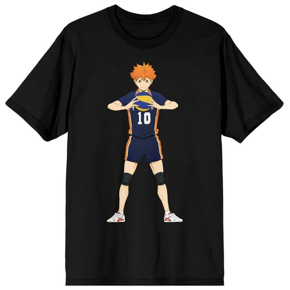 Shōyō Hinata Haikyu Anime Character Men's Black Short Sleeve Graphic Tee-L