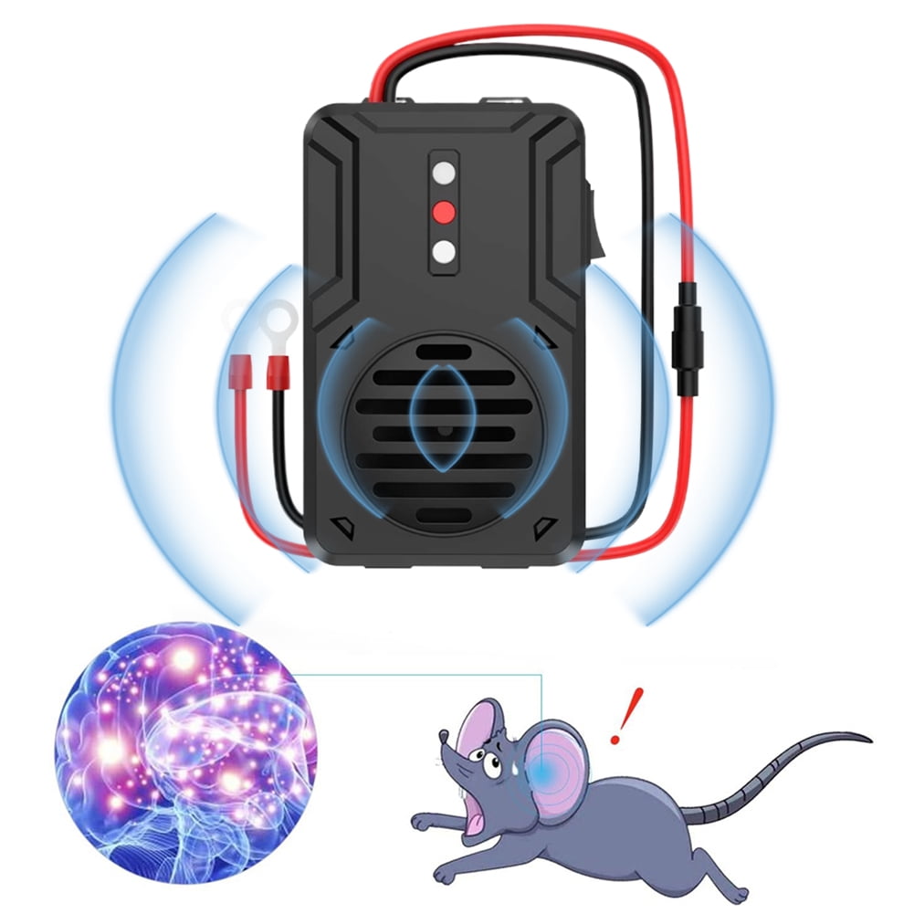 ShYlai 12V Under Hood Rodent Repeller Ultrasonic Car Mouse Repellent