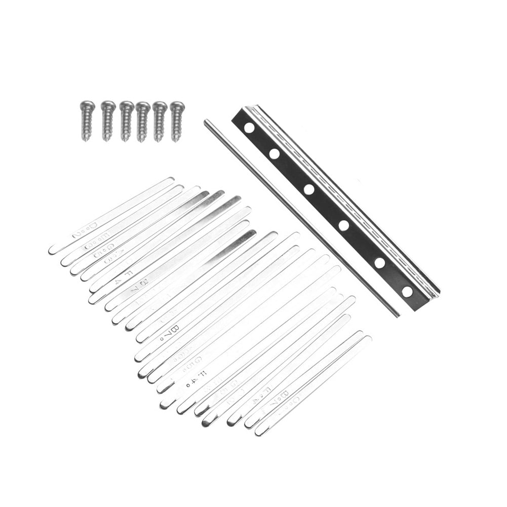 ShYlai 20Key DIY Keys Bridge Set Thumb Piano Steel Lettering Shrapnel