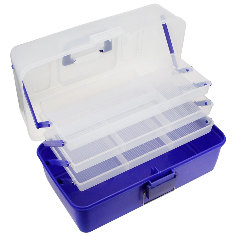 ShYlai 4Layer Fishing Storage Box Folding with Removable Dividers