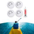 ShYlai 4Pcs Surfboard Dinghy Boat PVC Patch D Rings Patch for