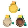 ShYlai 5.2cm Gold/Silver/Bronze Medal Set Award Medals with Neck Ribbon