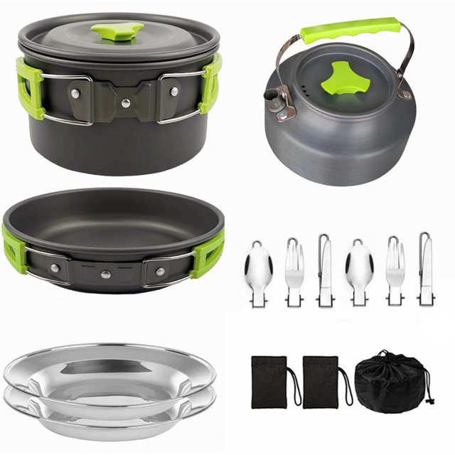 ShYlai Camping Cookware Mess Kit Serves for 23 Person for Hiking