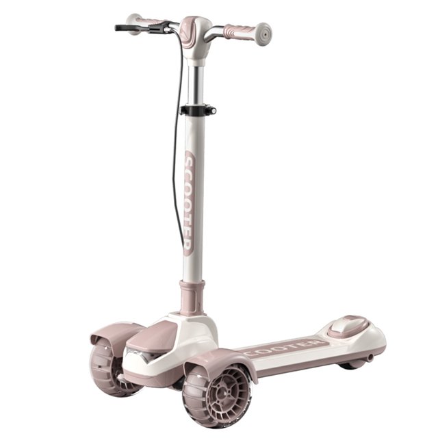 ShYlai Foldable Kick Scooter LightUp Wheels 3 Wheel Scooter Adjustable