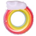 ShYlai Inflatable Swim Ring PVC Rainbow Sequin Water Lounge Chair for