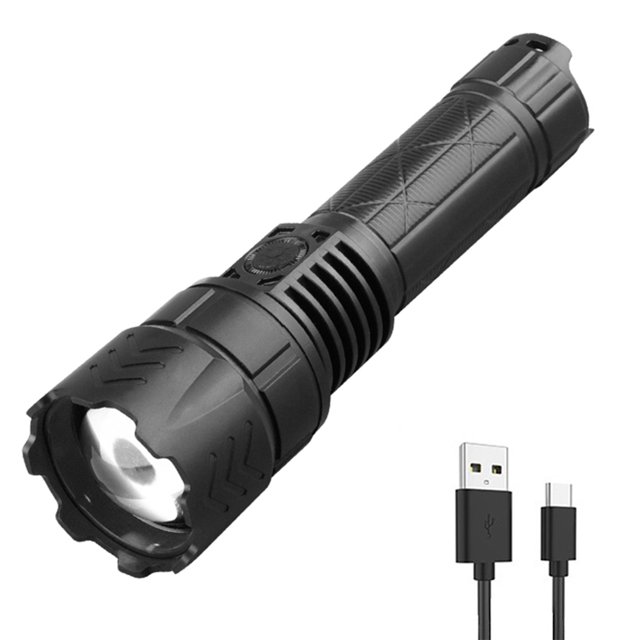 ShYlai Portable LED Flashlight Rechargeable Torch Light Zoomable