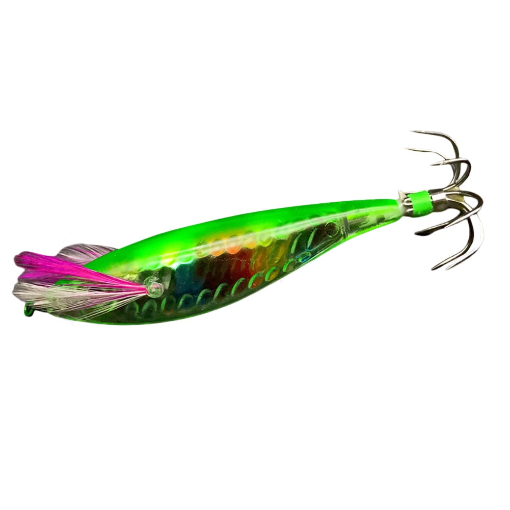 ShYlai Seawater Shrimp Fishing Bait ABS Saltwater Wooden Shrimp Lures