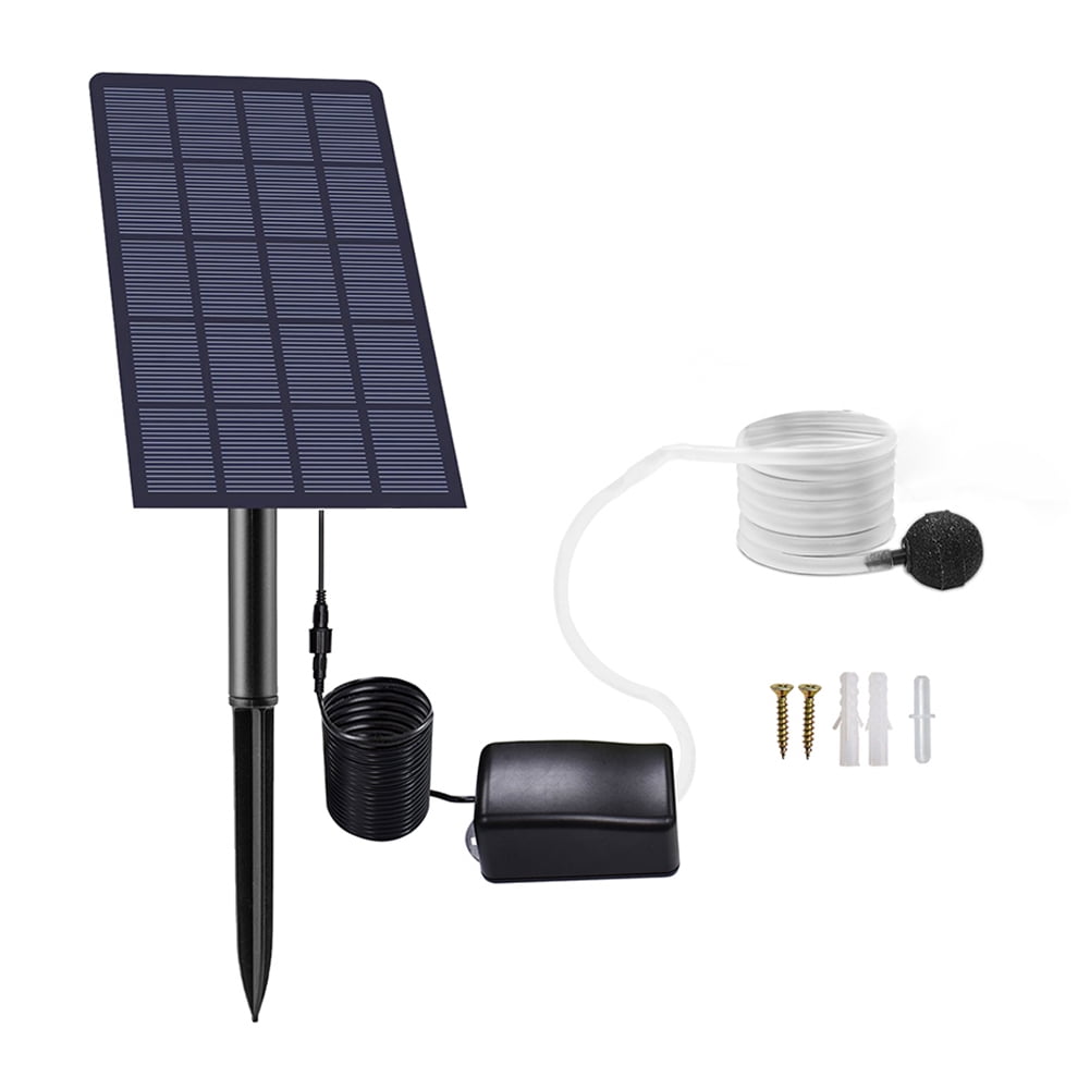 ShYlai Solar Oxygen Pump Fish Tank Oxygenator Low Noise Portable