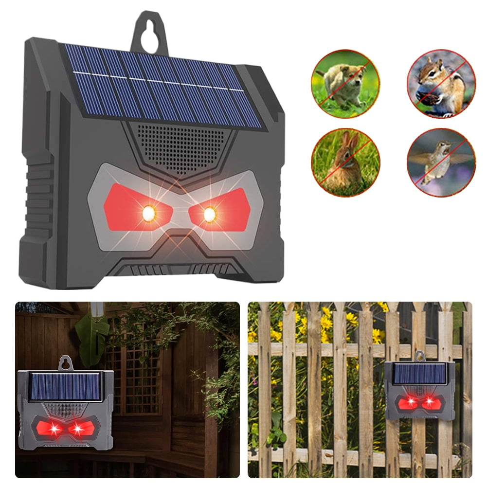 ShYlai Solar Powered Ultrasonic Animal Repeller Deer Skunk Raccoon