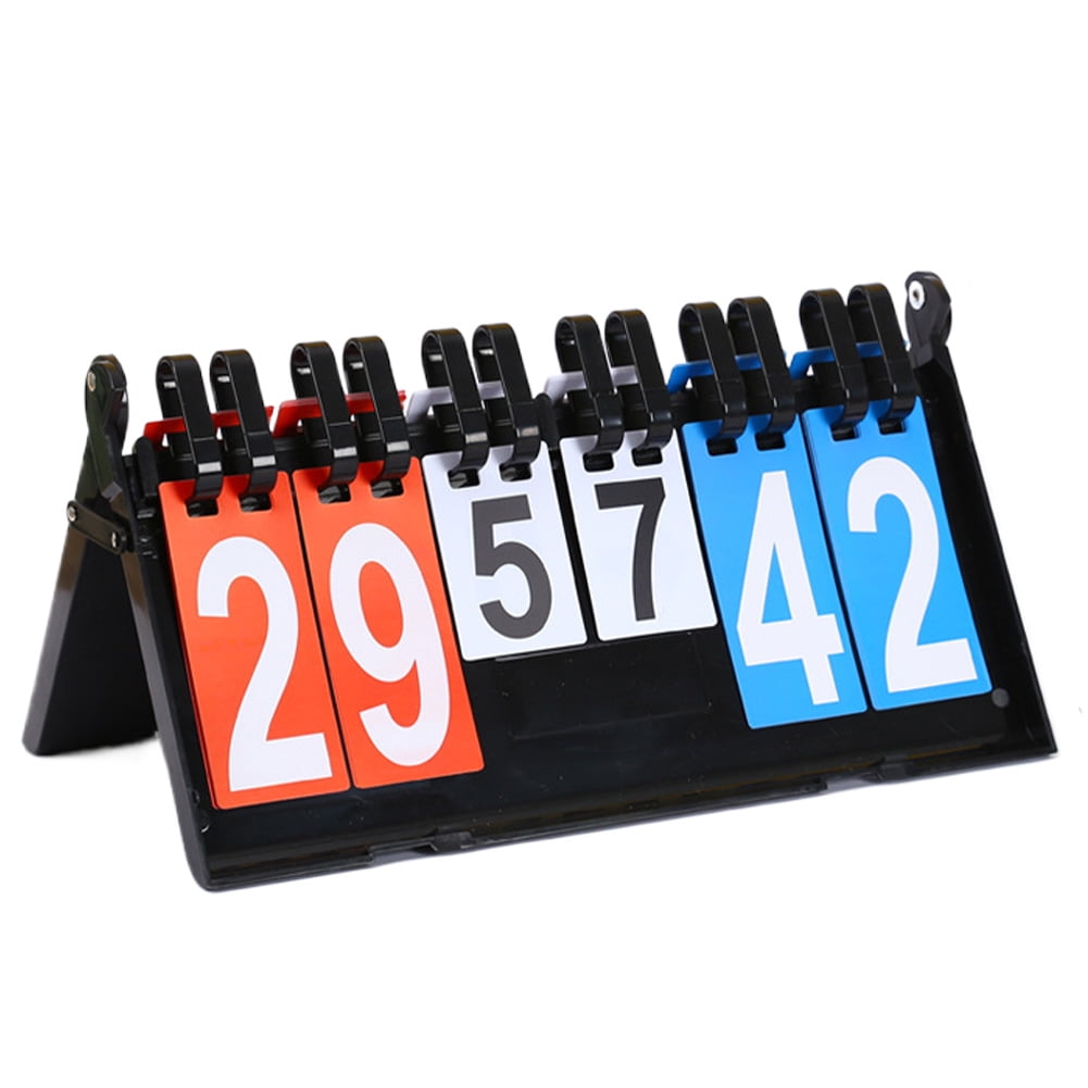 ShYlai Sports Scoreboard Tabletop Scoreboard 6Digit Notch Counting