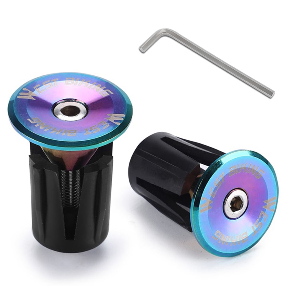 ShYlai WEST BIKING Handlebar End Plugs Alunimum Alloy Bicycle Grips