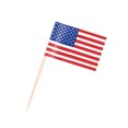 ShYlai Wooden Sandwich Toothpicks Mini Paper National Flag for Bar