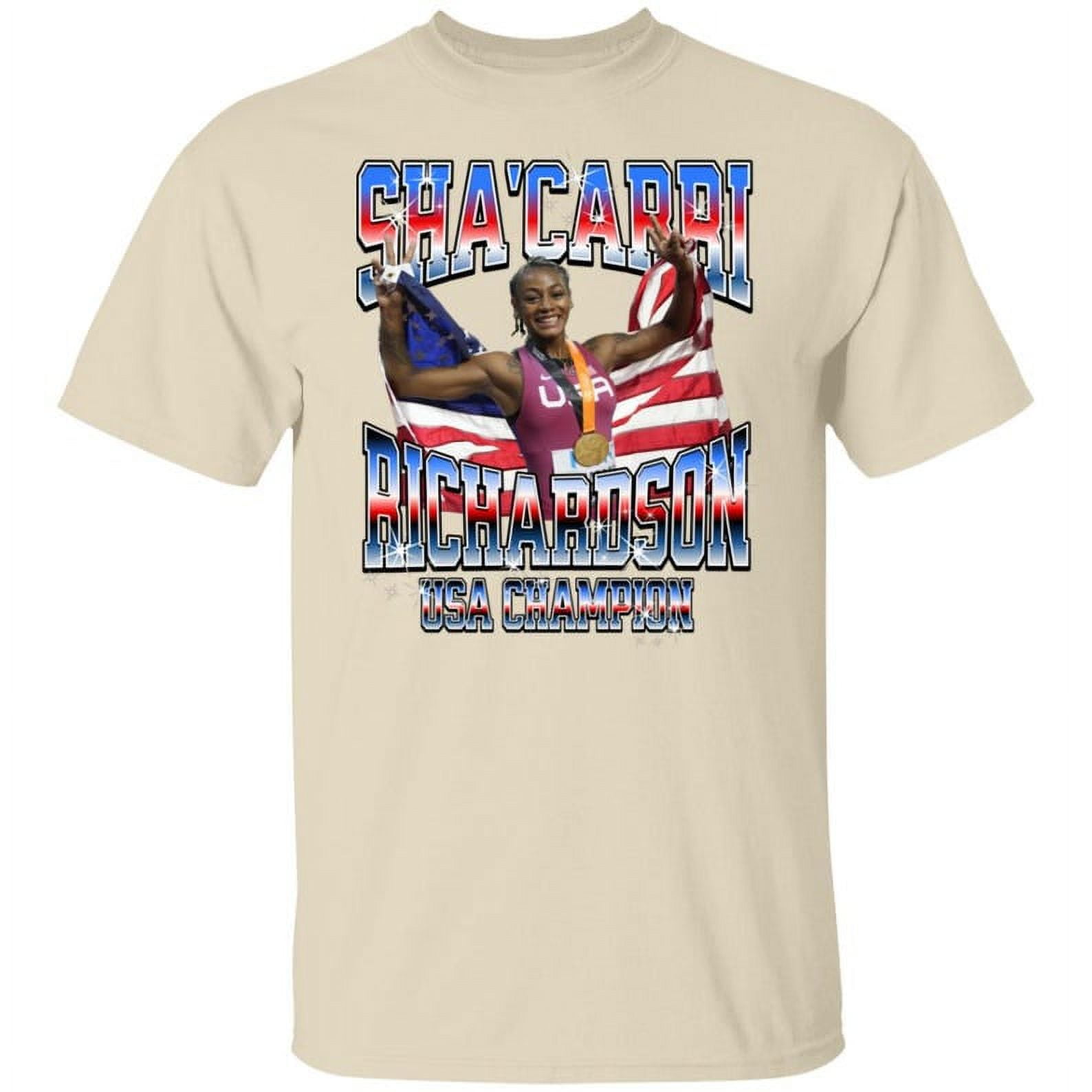 Sha'Carri Richardson 2024 Olympic Gold Champion TShirt Celebrate Her