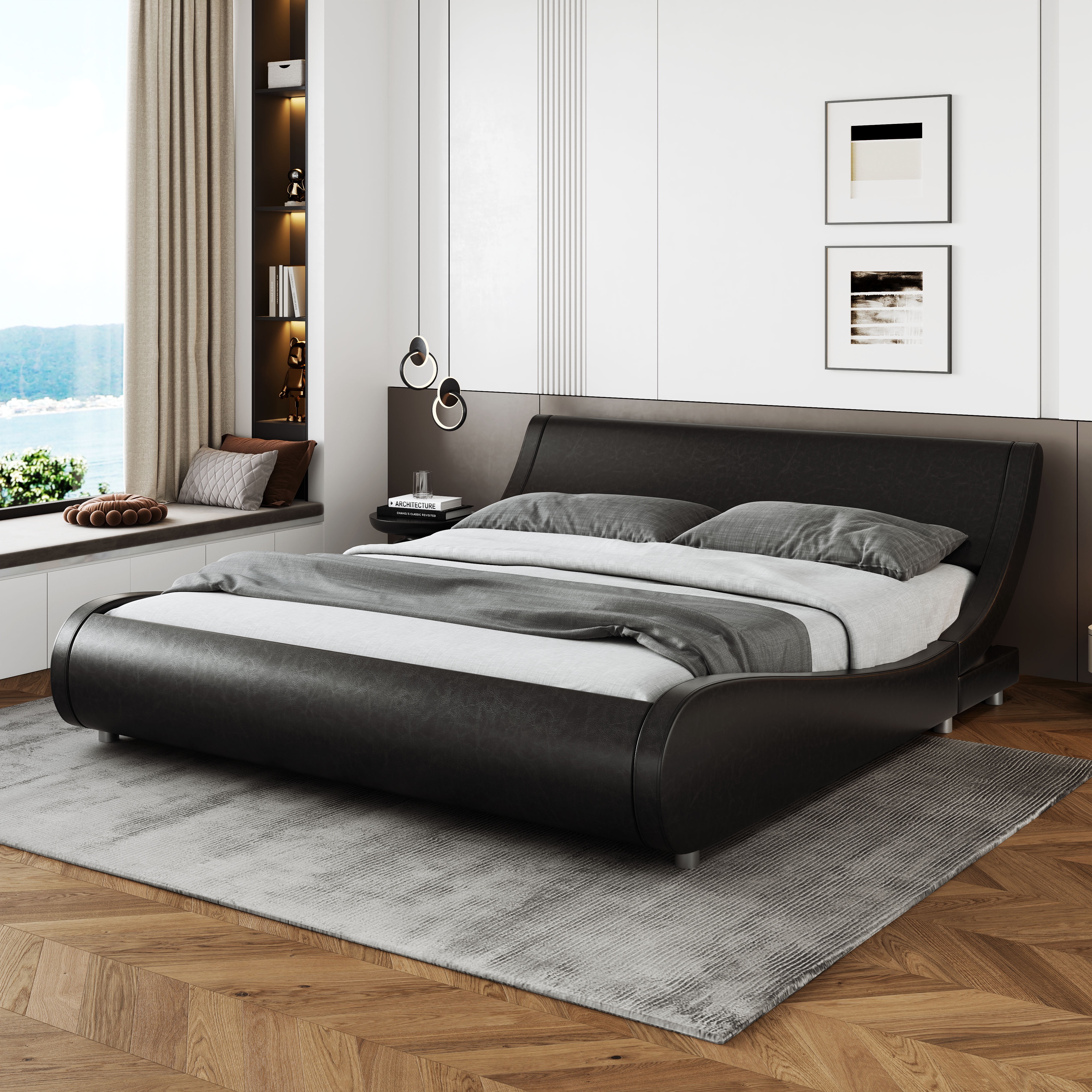 Free Shipping! Sha Cerlin Full Size Platform Bed Frame