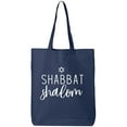 thumbnail image 1 of Shabbat Shalom Cotton Canvas Tote Bag, 1 of 1