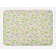 thumbnail image 1 of Shabby Chic Bath Mat, Classical Spring Yard Florescence Pastel Colored Flourish Pattern, Non-Slip Plush Mat Bathroom Kitchen Laundry Room Decor, 29.5 X 17.5 Inches, Pale Pink Pale Green, Ambesonne, 1 of 2