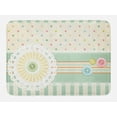 thumbnail image 1 of Shabby Chic Bath Mat, Sewing Theme Border with Button Floral Patch Traditional Lace Like Dots Print, Non-Slip Plush Mat Bathroom Kitchen Laundry Room Decor, 29.5 X 17.5 Inches, Multicolor, Ambesonne, 1 of 2