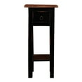 thumbnail image 1 of Shabby Chic Cottage 11.8 in. Distressed Antique Black and Raftwood Brown Square Solid Wood End Table with 1 Drawer, 1 of 4