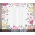 thumbnail image 1 of Ambesonne Shabby Flora Curtains 2 Panel Set, Wild Garden Vintage, 108" x 63", Multicolor, 1 of 2