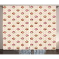 thumbnail image 1 of Ambesonne Shabby Flora Curtains 2 Panel Set, Rose Damask Old, 108" x 96", Multicolor, 1 of 2