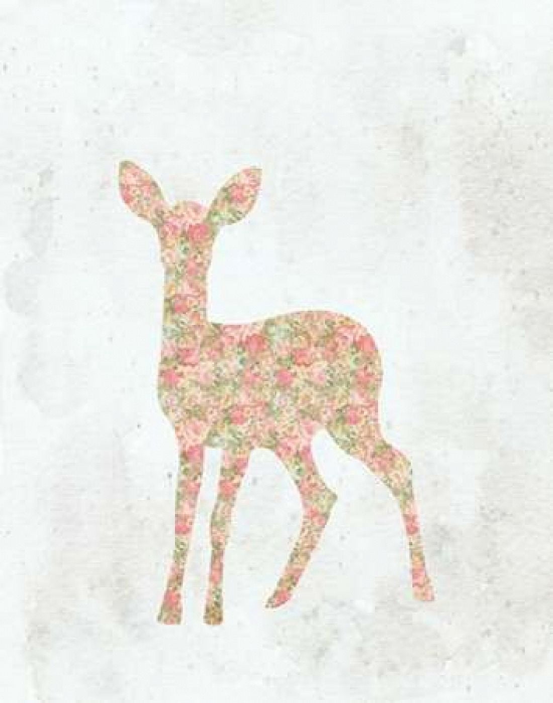 Shabby Chic Deer Canvas Art - Tara Moss (22 x 28)