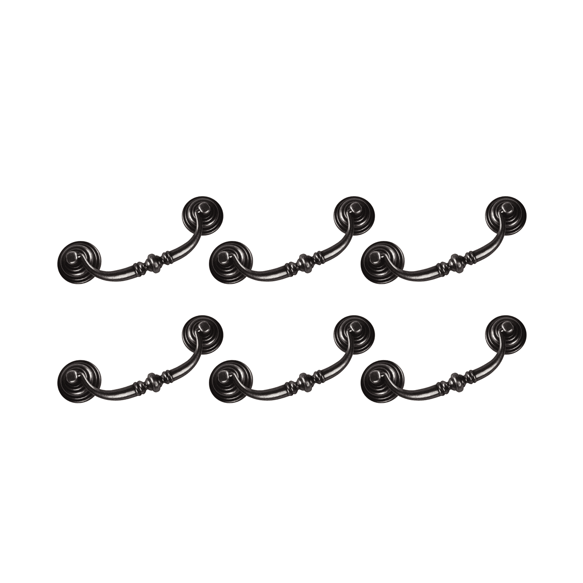 Shabby Chic Drawer Pulls Handles Antique Black Kitchen Drop