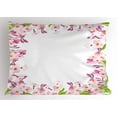 thumbnail image 1 of Shabby Chic Pillow Sham Floral Frame with Pink Meadow Flowers in Spring Foliage Blooms Nature Ornate, Decorative Standard Size Printed Pillowcase, 26 X 20 Inches, Multicolor, by Ambesonne, 1 of 2
