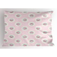thumbnail image 1 of Shabby Chic Pillow Sham Retro Style Polka Dotted Backdrop and Floral Motifs Roses Cottage, Decorative Standard King Size Printed Pillowcase, 36 X 20 Inches, Baby Pink White Seafoam, by Ambesonne, 1 of 2