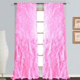 thumbnail image 1 of Shabby Chic Sheer Rod Pocket Cascade Waterfall Curtain Panel, (1 Pair, Light Pink, 50"W x 63"L), 1 of 2