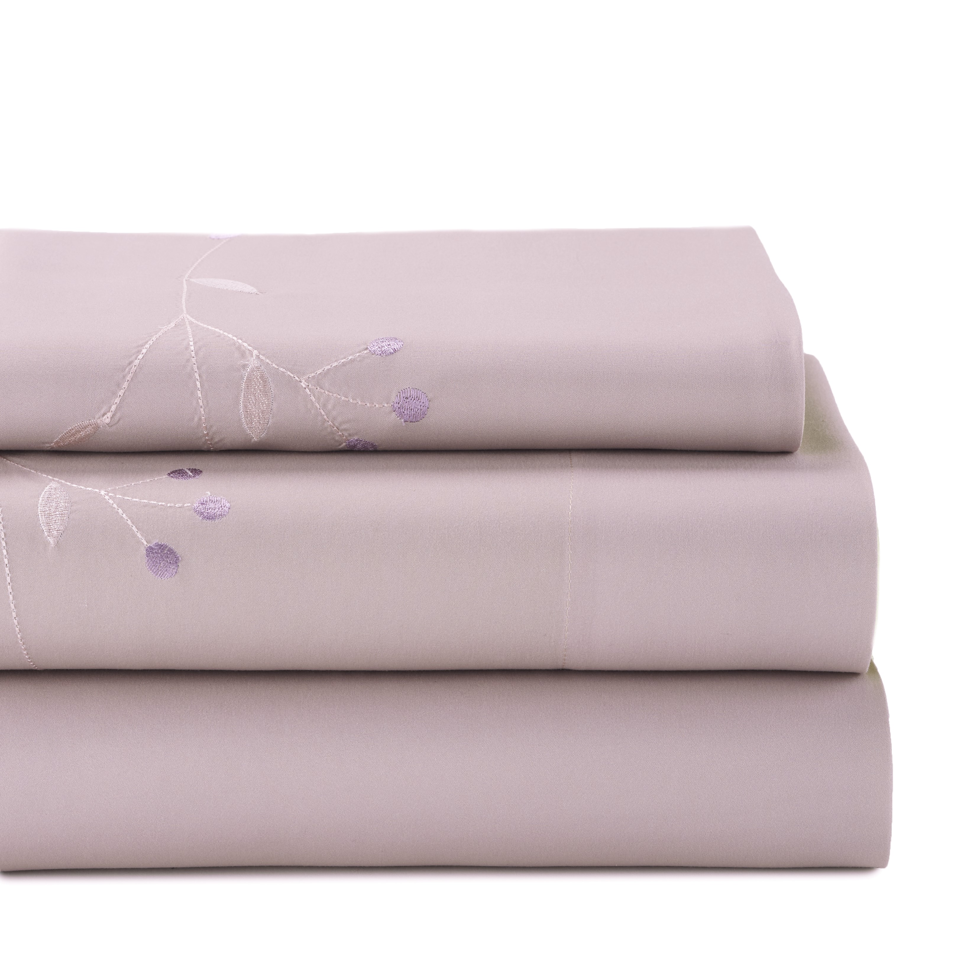 Shabby Chic Sheet Set Elegant Summer Bedding Queen, Mauve