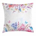 thumbnail image 1 of Shabby Chic Throw Pillow Cushion Cover, Romantic Garden Roses Flowers Daisies Leaves Print, Decorative Square Accent Pillow Case, 20 X 20 Inches, Light Pink Purple Light Blue and Coral, by Ambesonne, 1 of 2