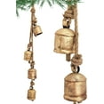thumbnail image 1 of Shabby Chic Vintage Country Rustic Style Bells Cluster Hanging Handmade Metal Harmony Christmas Hanging Cow Bells on Jute Rope (1, Cylinder), 1 of 5