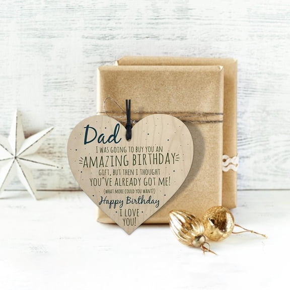 Shabby Chic Wooden Heart Sign 10x10cm - Thank You Gift for Teacher, Farewell/Leaving Gift for Coworker, Vintage Rustic Commemorative Wood Decorative Plaque