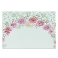 thumbnail image 1 of Shabby Flora Cutting Board, Floral Wreath in Half Blossoming Romantic Bridal Roses Peonies Feminine Design, Decorative Tempered Glass Cutting and Serving Board, Large Size, Multicolor, by Ambesonne, 1 of 5