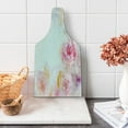 thumbnail image 1 of Shabby Flora Cutting Board, Nature Garden Romantic Victorian Flowers Roses Leaves Image, Decorative Tempered Glass Cutting and Serving Board, Wine Bottle Shape, Pale Pink Hot Pink, by Ambesonne, 1 of 1