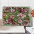 thumbnail image 1 of Shabby Flora Cutting Board, Romantic Retro Floral Composition Grunge Wedding Corsage Art, Decorative Tempered Glass Cutting and Serving Board, Large Size, Green Pink Pale Pink, by Ambesonne, 1 of 1