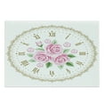 thumbnail image 1 of Shabby Flora Cutting Board, Vintage Clock Face Roses Roman Numbers Antique Vintage Style, Decorative Tempered Glass Cutting and Serving Board, Large Size, Dark Khaki Pale Pink, by Ambesonne, 1 of 5