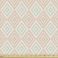 thumbnail image 1 of Ambesonne Shabby Flora Fabric by the Yard Upholstery, Diamond Line Tile, 2 Yards, Peach Coral Pale Blue, 1 of 4