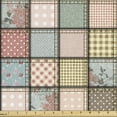 thumbnail image 1 of Ambesonne Shabby Flora Fabric by the Yard Upholstery, Square Pieces Tile, 2 Yards, Multicolor, 1 of 4