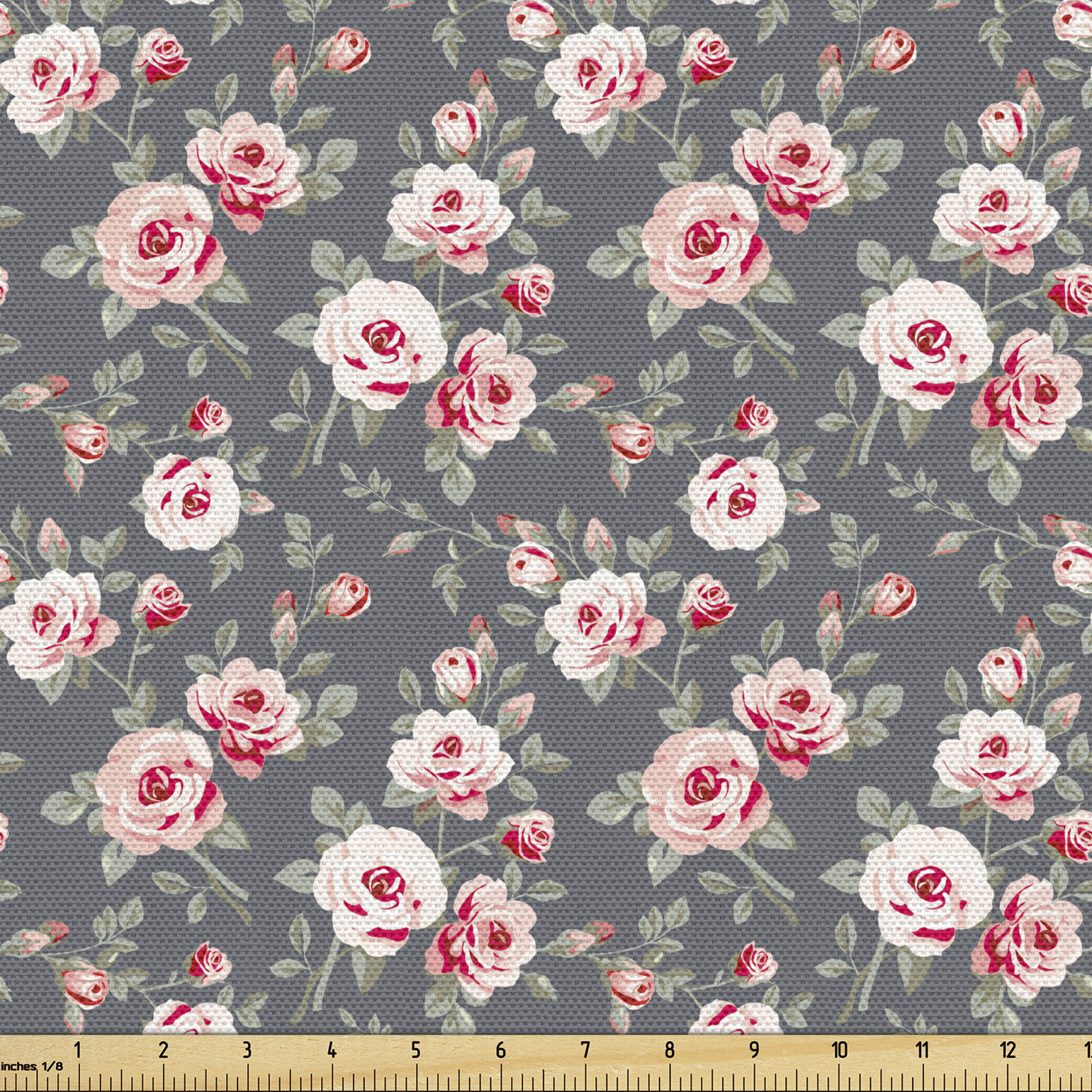 ABAKUHAUS Tovaglia Rettangolare Shabby Flora, Motivo Vintage Rural Buds, Multicolore, 140x240 Cm, In Poliestere, Antimacchia E Resistente Alle Pieghe