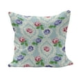 thumbnail image 1 of Shabby Flora Fluffy Throw Pillow Cushion Cover, Baroque Inspired Colorful Roses on Victorian Pattern Fragrance Buds Art, Decorative Square Accent Pillow Case, 24" x 24", Multicolor, by Ambesonne, 1 of 5