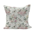 thumbnail image 1 of Shabby Flora Fluffy Throw Pillow Cushion Cover, Peonies Peas Roses Bouquet Butterflies Pastel Tones Bridal Theme, Decorative Square Accent Pillow Case, 26" x 26", Pale Pink Green, by Ambesonne, 1 of 5