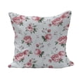 thumbnail image 1 of Shabby Flora Fluffy Throw Pillow Cushion Cover, Romantic Spring Summer Flowers Garden Roses with Leaves Art, Rectangle Accent Pillow Case, 36" x 16", Almond Green Pale Pink, by Ambesonne, 1 of 5