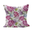 thumbnail image 1 of Shabby Flora Fluffy Throw Pillow Cushion Cover, Watercolor Abstract Lavenders Leaves Buds Art Print, Decorative Square Accent Pillow Case, 26" x 26", Pale Green Hot Pink, by Ambesonne, 1 of 5
