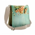 thumbnail image 1 of Shabby Flora Messenger Bag, Gerbera Bunch Blue, Unisex Cross-body, by Ambesonne, 1 of 2