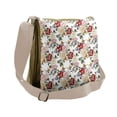 thumbnail image 1 of Shabby Flora Messenger Bag, Lilacs Roses Flowers, Unisex Cross-body, by Ambesonne, 1 of 2